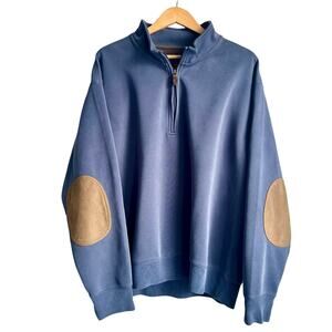 Orvis Blue Quarter Zip Long Sleeve Shirt Size XL 24x30